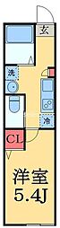 ラメール 1Kの間取図画像