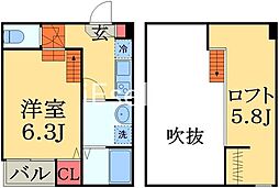 シーサイドヴィラ 1Kの間取図画像