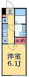 アプローズ 1Kの間取図画像