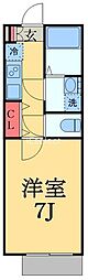 アフェット院内2 1Kの間取図画像