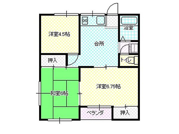 ハイツヤマセ A｜新潟県上越市五智新町(賃貸アパート3DK・1階・46.71㎡)の写真 その2