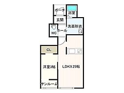 コンフォート北城町 1LDKの間取図画像