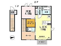なでしこ 1LDKの間取図画像