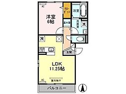 アネシス駅南 1LDKの間取図画像