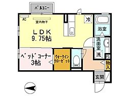 メゾンドオランジュ 1LDKの間取図画像