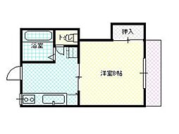 エクセル1 1Kの間取図画像