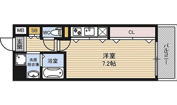 プレッツァ新大阪 ｜大阪府大阪市東淀川区東中島１丁目(賃貸マンション1K・4階・24.48㎡)の写真 その2