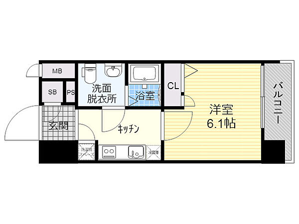 エスリード北大阪レジデンス ｜大阪府大阪市淀川区東三国３丁目(賃貸マンション1K・8階・23.04㎡)の写真 その2