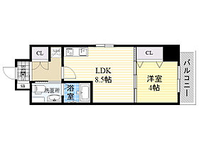 La CASA新北野  ｜ 大阪府大阪市淀川区十三元今里１丁目（賃貸マンション1LDK・4階・34.51㎡） その2