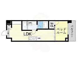 リビー東三国 1LDKの間取図画像