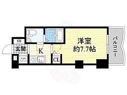 セレニテ新大阪弐番館 14階1Kの間取り