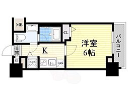 セイワパレス東三国駅前 9階1Kの間取り