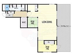 フローラルセントランド 2LDKの間取図画像
