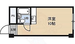 新大阪コーポビアネーズ ワンルームの間取図画像