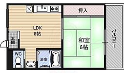 メゾンアンユイ 1DKの間取図画像