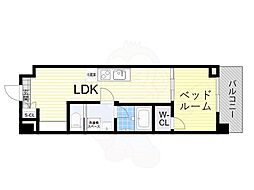 リビー東三国 1LDKの間取図画像