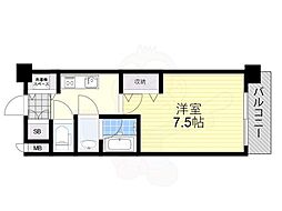 CITYSPIRE西中島 1Kの間取図画像