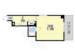 ロイヤルハイツ鈴 ワンルームの間取図画像