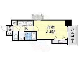 Luxe新大阪EAST1 1Kの間取図画像