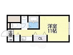 グランヴィ新大阪 ワンルームの間取図画像
