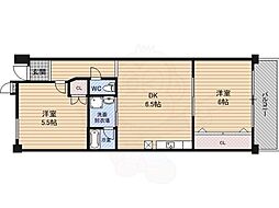 クリスタルシャトー 2LDKの間取図画像