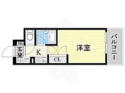 エスリード新大阪第8 1Kの間取図画像