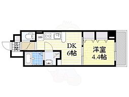 セントロイヤルクラブ新大阪 1DKの間取図画像