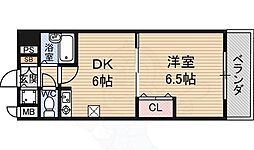 ニチダイロイヤル西中島 1DKの間取図画像