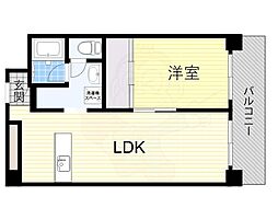 エバービューハイツ 1LDKの間取図画像