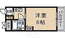 アトリエブルー新大阪 1Kの間取図画像