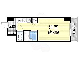 ラ・フォーレ上新庄 1Kの間取図画像