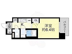 アドバンス大阪ビヤン 1Kの間取図画像