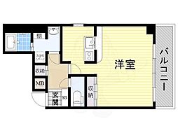 MYBonheur ワンルームの間取図画像