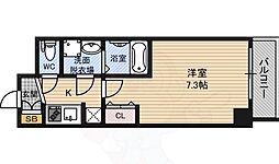 Sレジデンス新大阪ウエスト 1Kの間取図画像