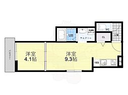 仮)ハーミッツ・セル下新庄 1LDKの間取図画像