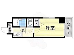 ノルデンハイム豊里 1Kの間取図画像