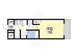 OrchidResidence塚本 1Kの間取図画像