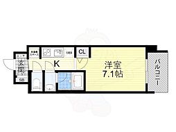 スプランディッド新大阪5 1Kの間取図画像