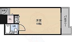朝日プラザ新大阪 ワンルームの間取図画像
