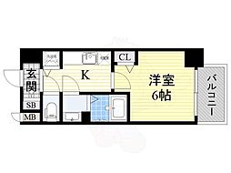 プレサンス新大阪コアシティ 1Kの間取図画像