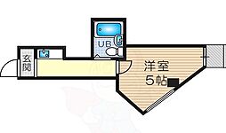 ディザイア新大阪 1Kの間取図画像