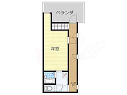 NKビル9 1DKの間取図画像