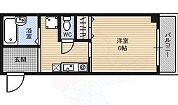 グランメール 1Kの間取図画像