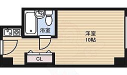 ステュディオ新大阪 ワンルームの間取図画像