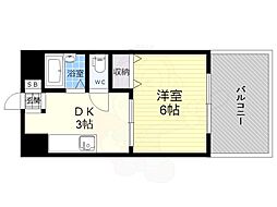 大旺第3マンション 1DKの間取図画像