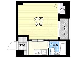 メゾンロレアール 1Kの間取図画像