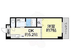 シビラ柴島 1DKの間取図画像