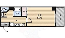 M'PLAZA新大阪弐番館 1Kの間取図画像