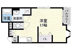 大屋ビル ワンルームの間取図画像