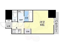 ファステート北大阪ラッセル 1Kの間取図画像